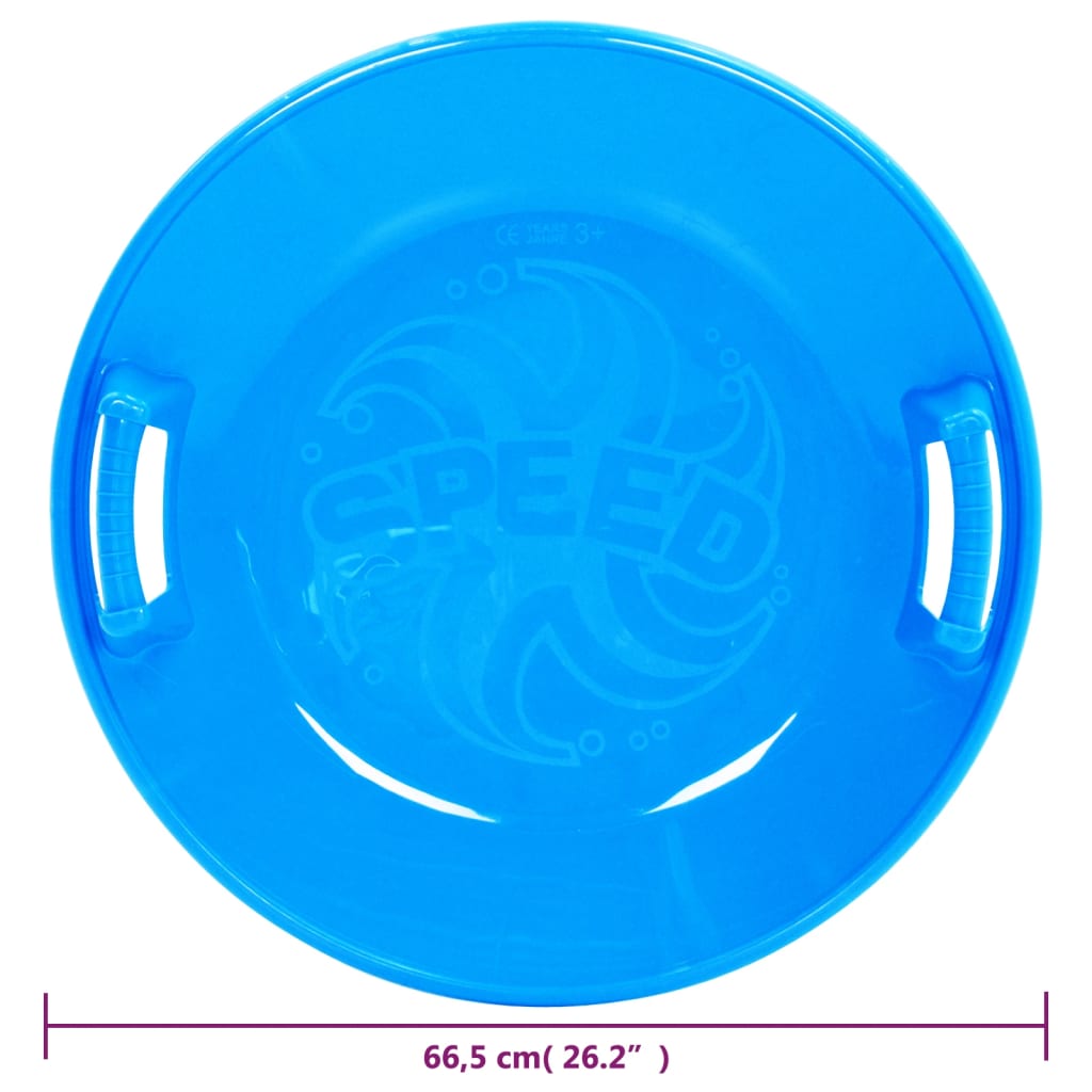 vidaXL Okrugle sanjke plave 66,5 cm od PP-a