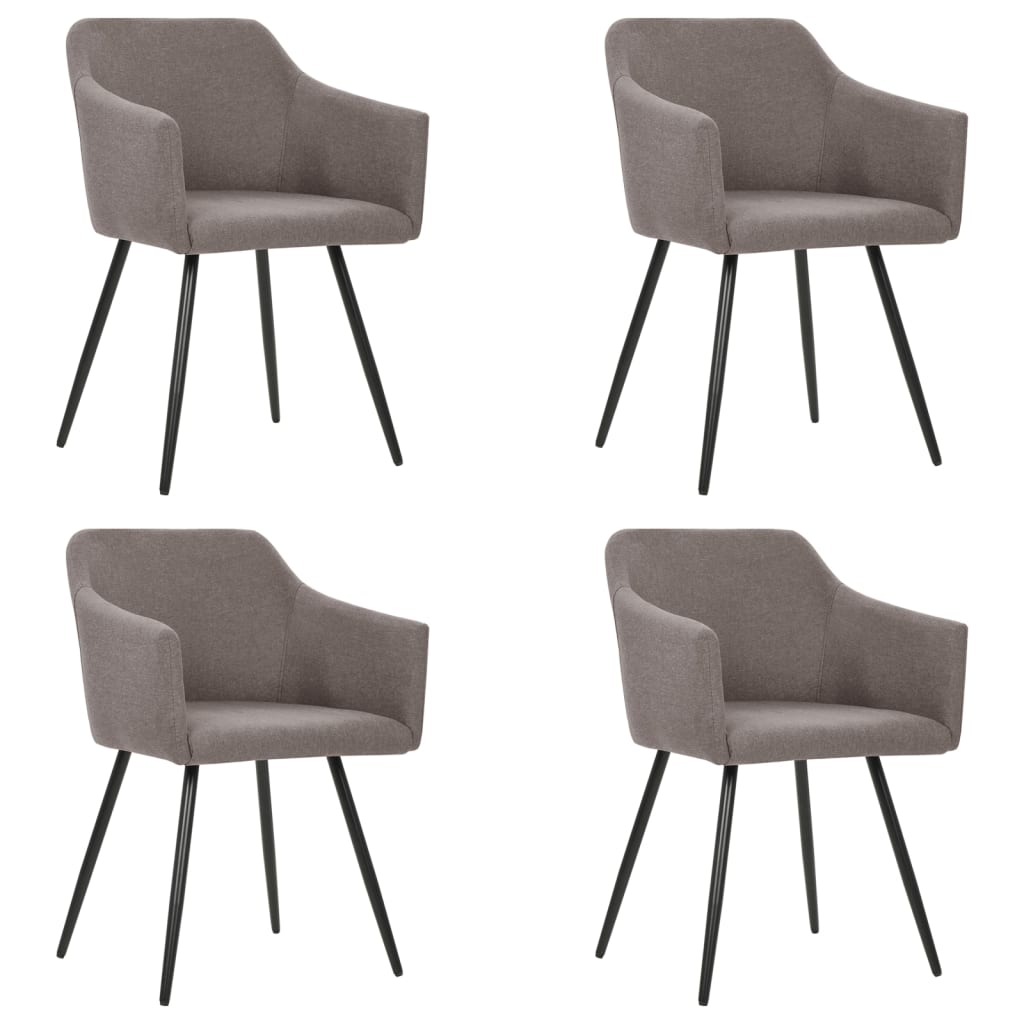 vidaXL Blagovaonske stolice od tkanine 4 kom smeđesive