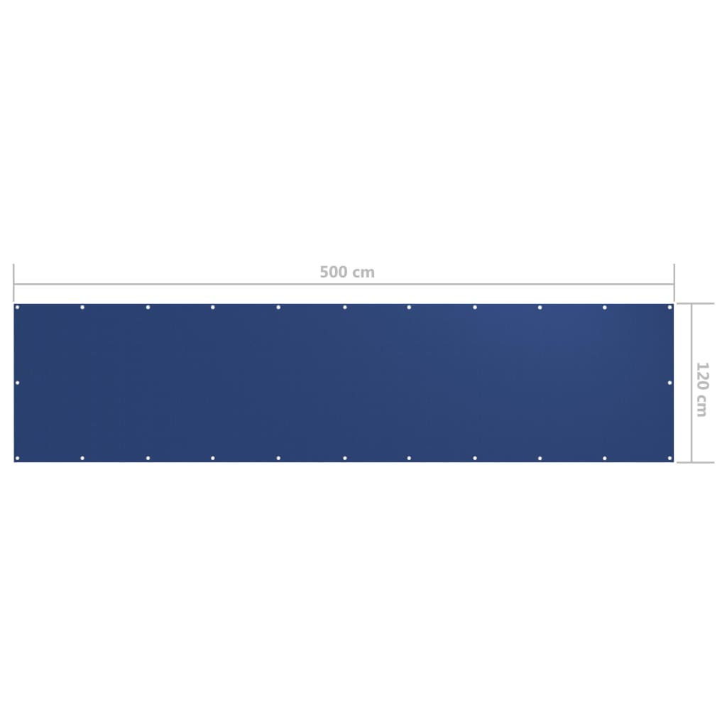 vidaXL Balkonski zastor plavi 120 x 500 cm od tkanine Oxford