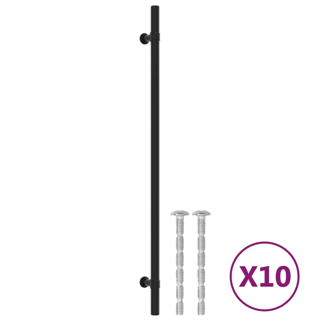 vidaXL Ručke za ormarić 10 kom crne 320 mm od nehrđajućeg čelika