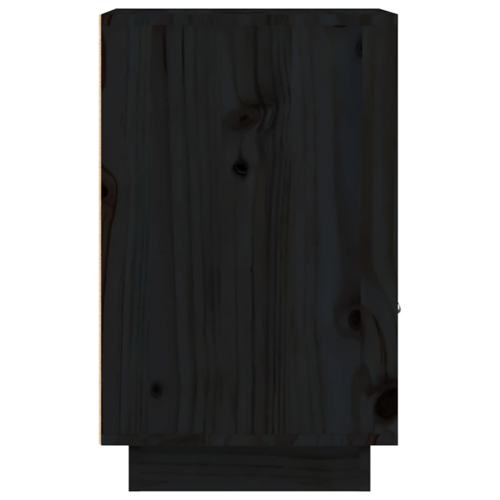 vidaXL Noćni ormarići 2 kom crni 40 x 34 x 55 cm od masivne borovine