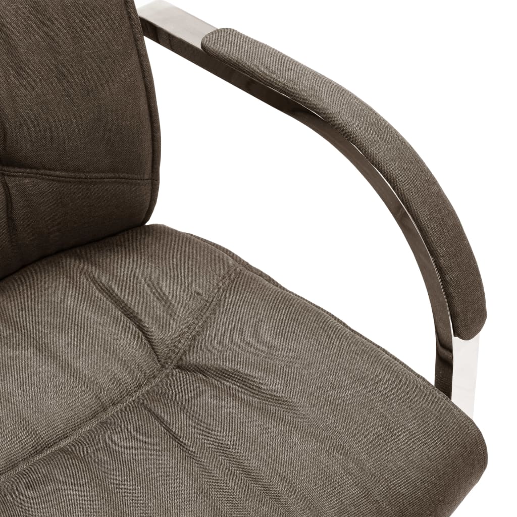 vidaXL Konzolna uredska stolica od tkanine smeđesiva