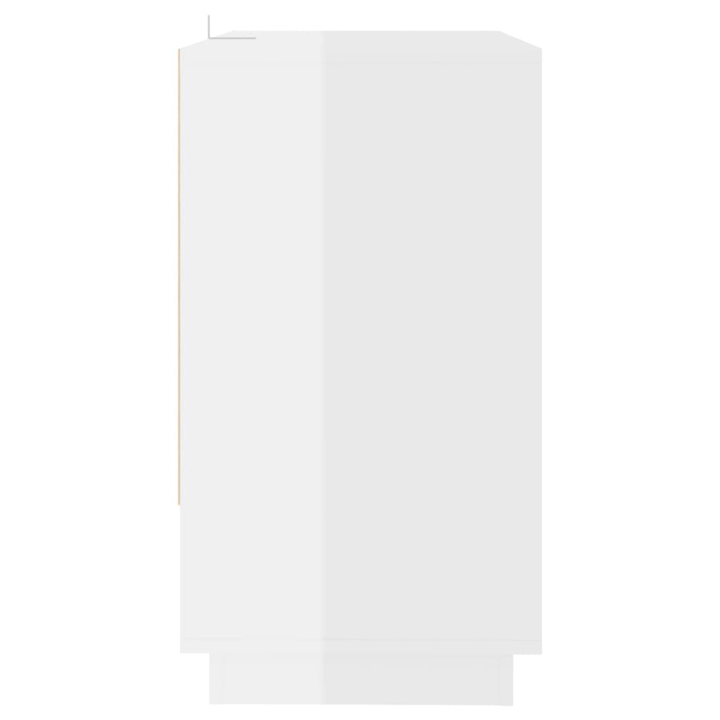 vidaXL Komoda visoki sjaj bijela 70 x 41 x 75 cm od iverice