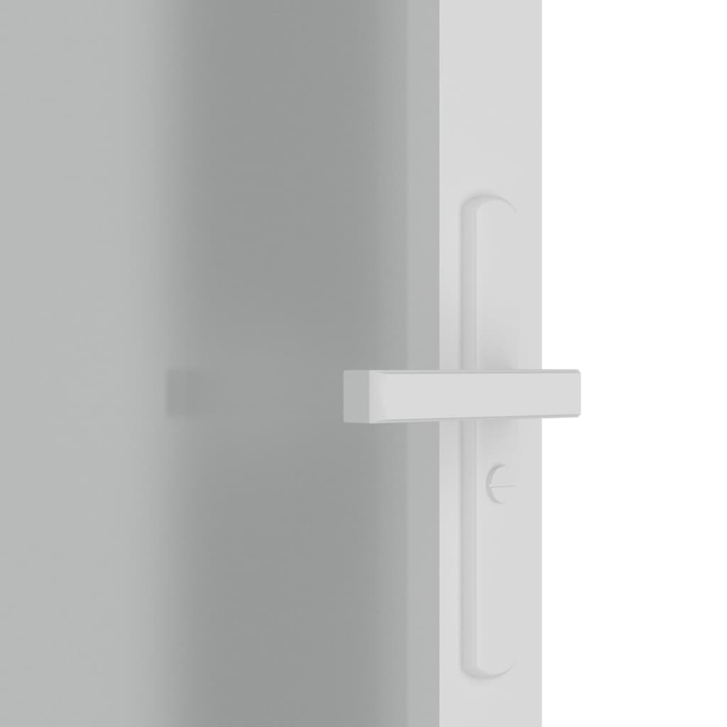 vidaXL Unutarnja vrata 93 x 201,5 cm Bijela od mat stakla i aluminija
