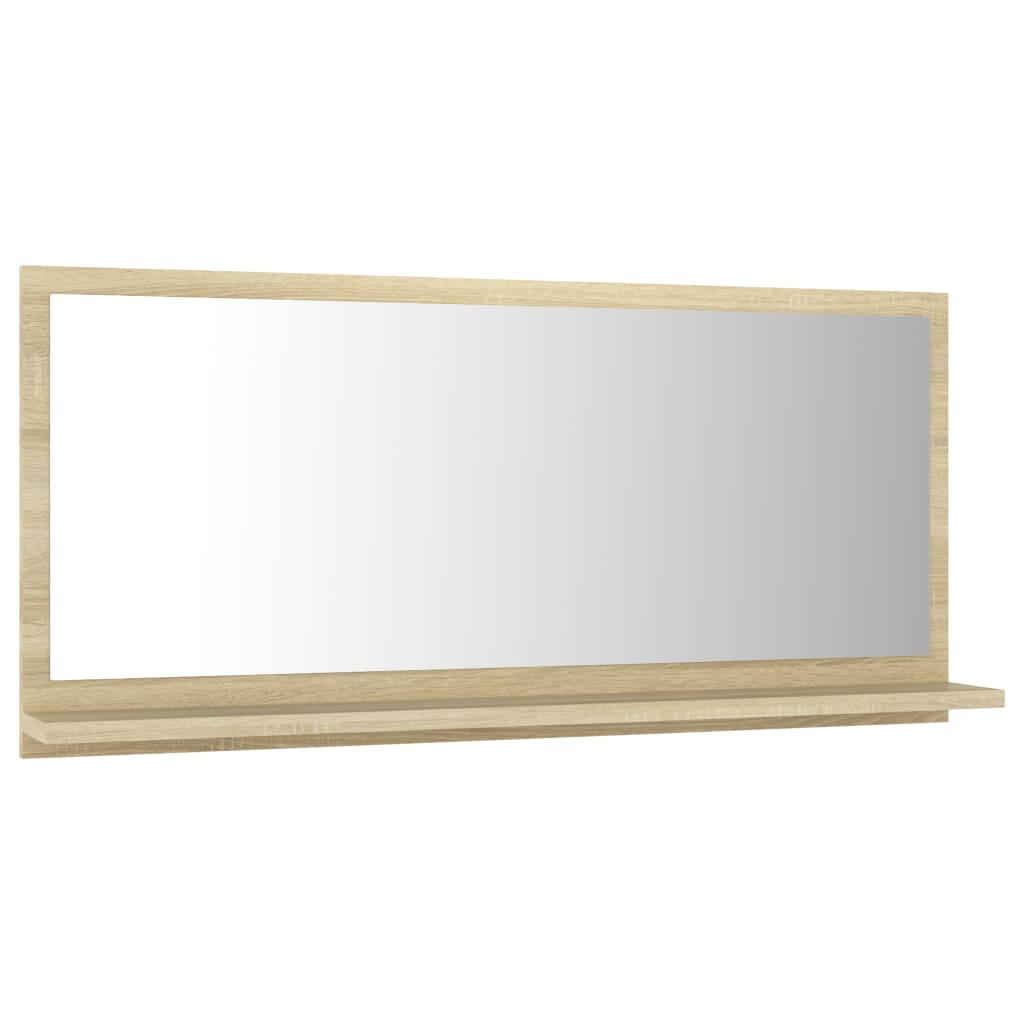 vidaXL Kupaonsko ogledalo boja hrasta 80x10,5x37 cm konstruirano drvo