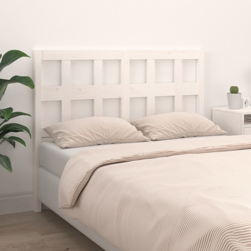 vidaXL Uzglavlje za krevet bijelo 140,5x4x100 cm od masivne borovine