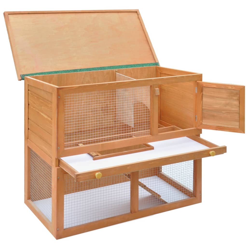 vidaXL Vanjski kavez kućica za male životinje i kućne ljubimce 1 drvena vrata