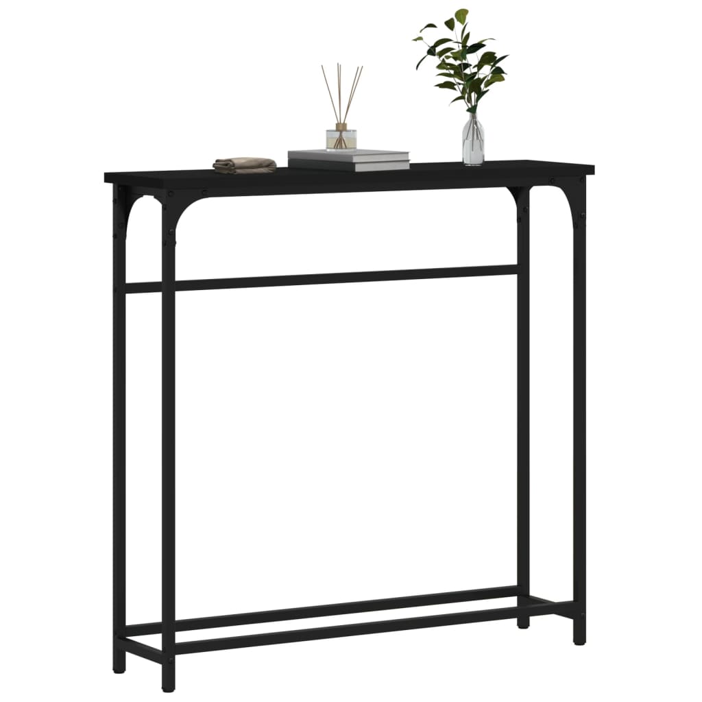 vidaXL Konzolni stol crni 75 x 19,5 x 75 cm od konstruiranog drva