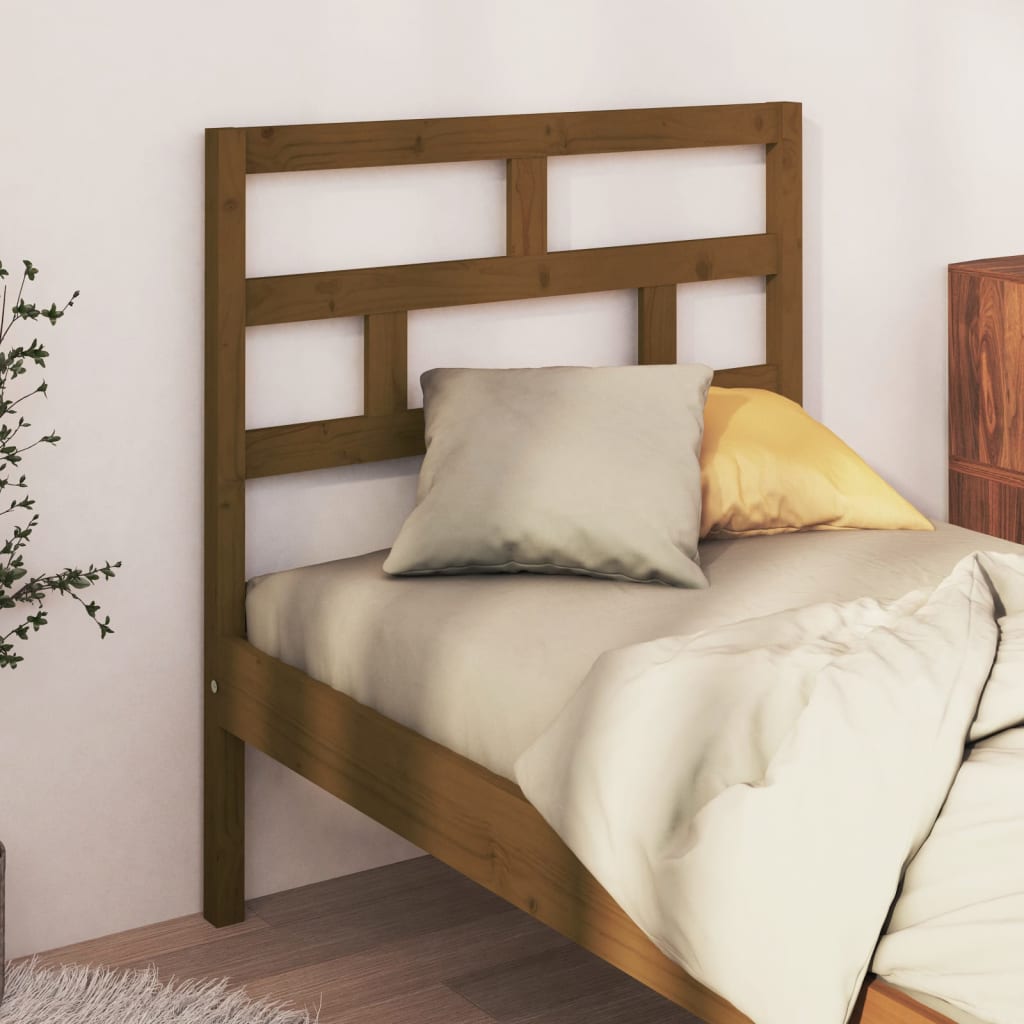 vidaXL Uzglavlje za krevet boja meda 96 x 4 x 100 cm masivna borovina