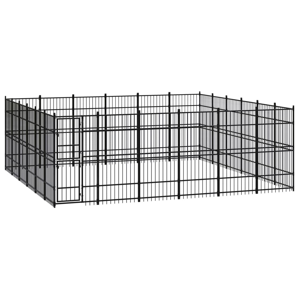 vidaXL Vanjski kavez za pse čelični 33,18 m²