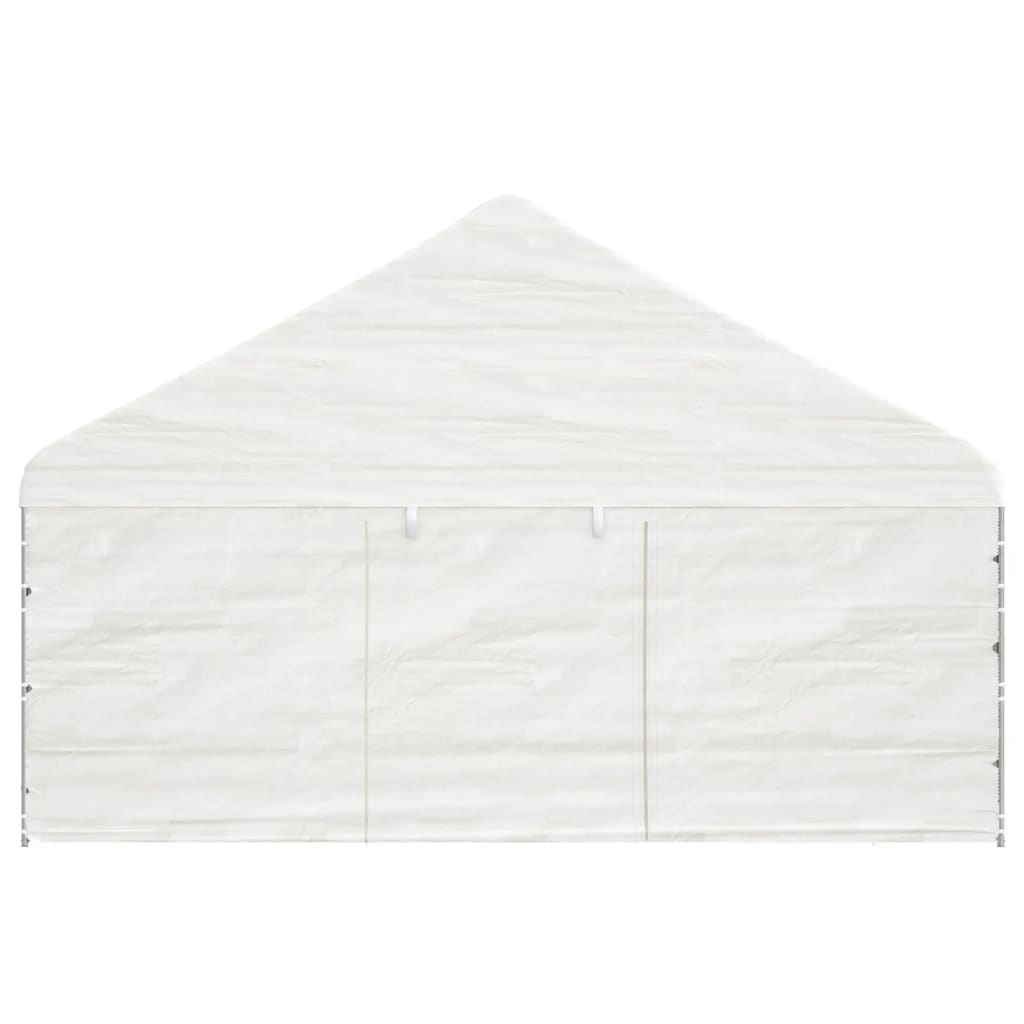 vidaXL Sjenica s krovom bijela 4,46 x 5,88 x 3,75 m polietilen