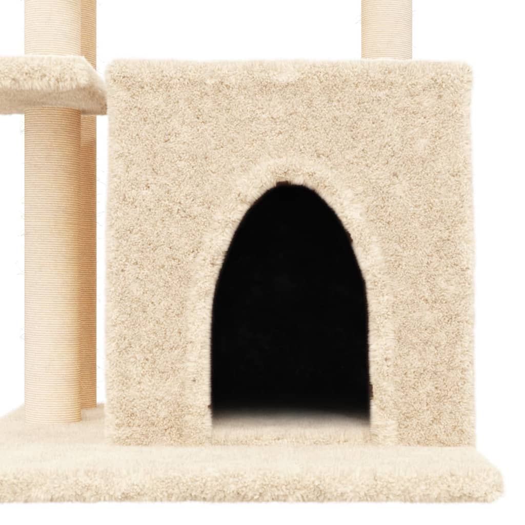 vidaXL Penjalica za mačke sa stupovima za grebanje krem 83,5 cm