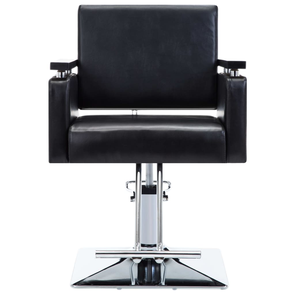 vidaXL Brijačka stolica od umjetne kože crna
