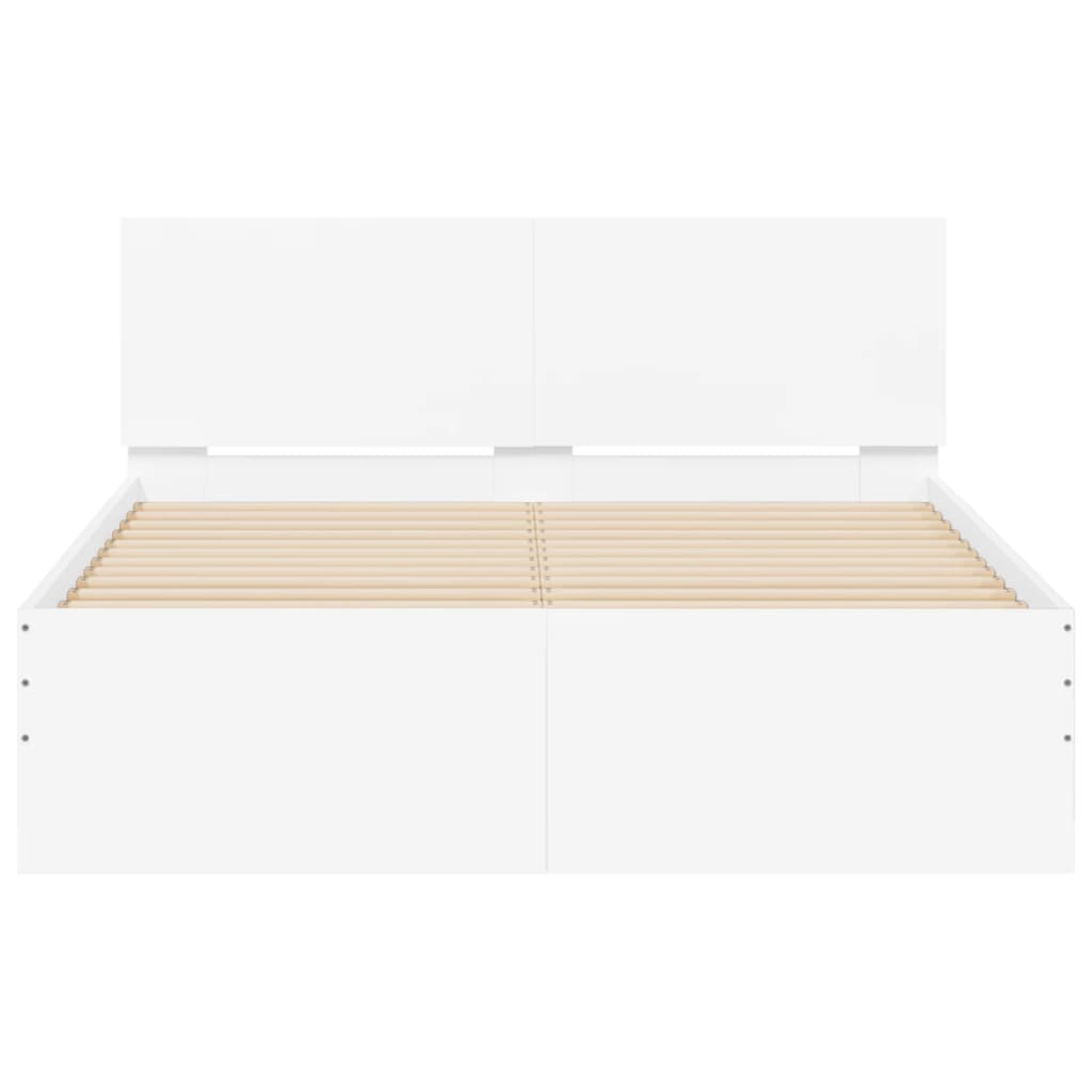 vidaXL Okvir kreveta s uzglavljem bijeli 120 x 190 cm