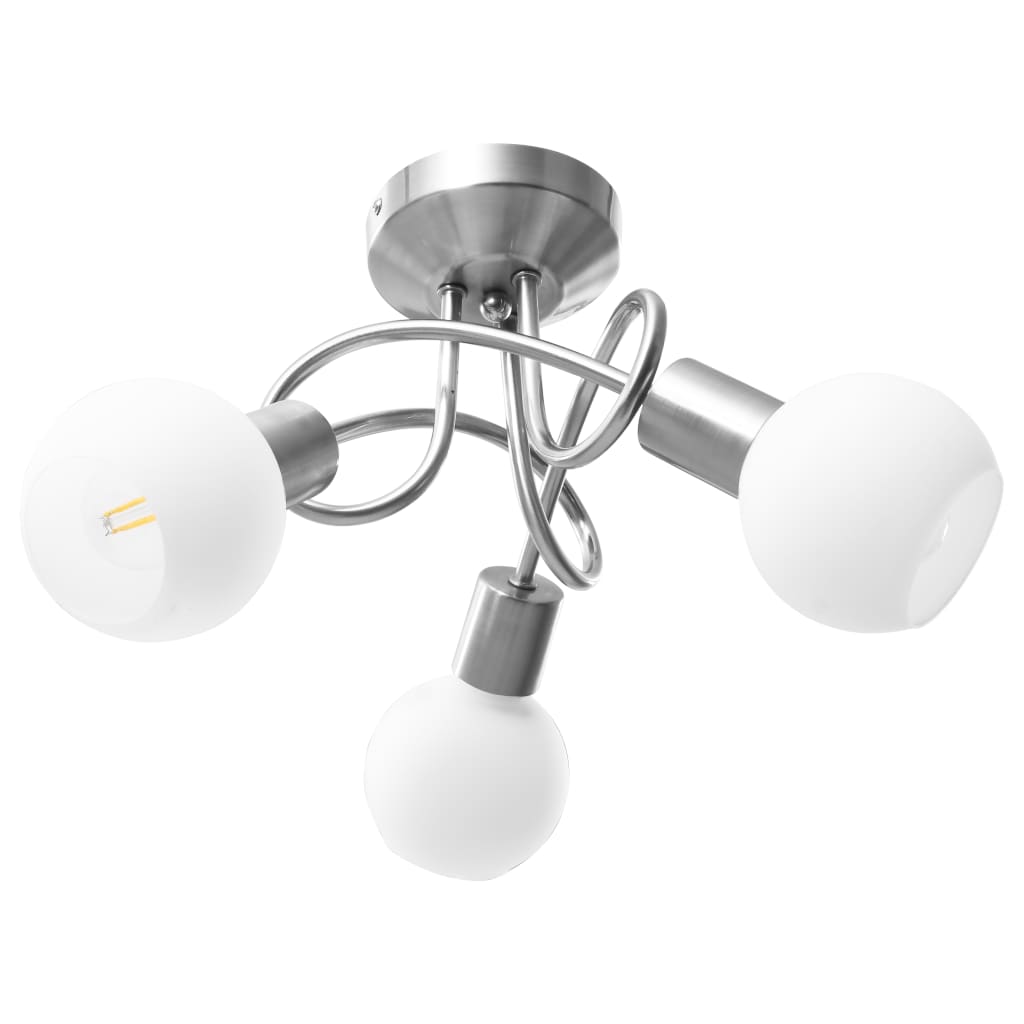 vidaXL Stropna svjetiljka s keramičkim sjenilima 3 žarulje E14 bijela