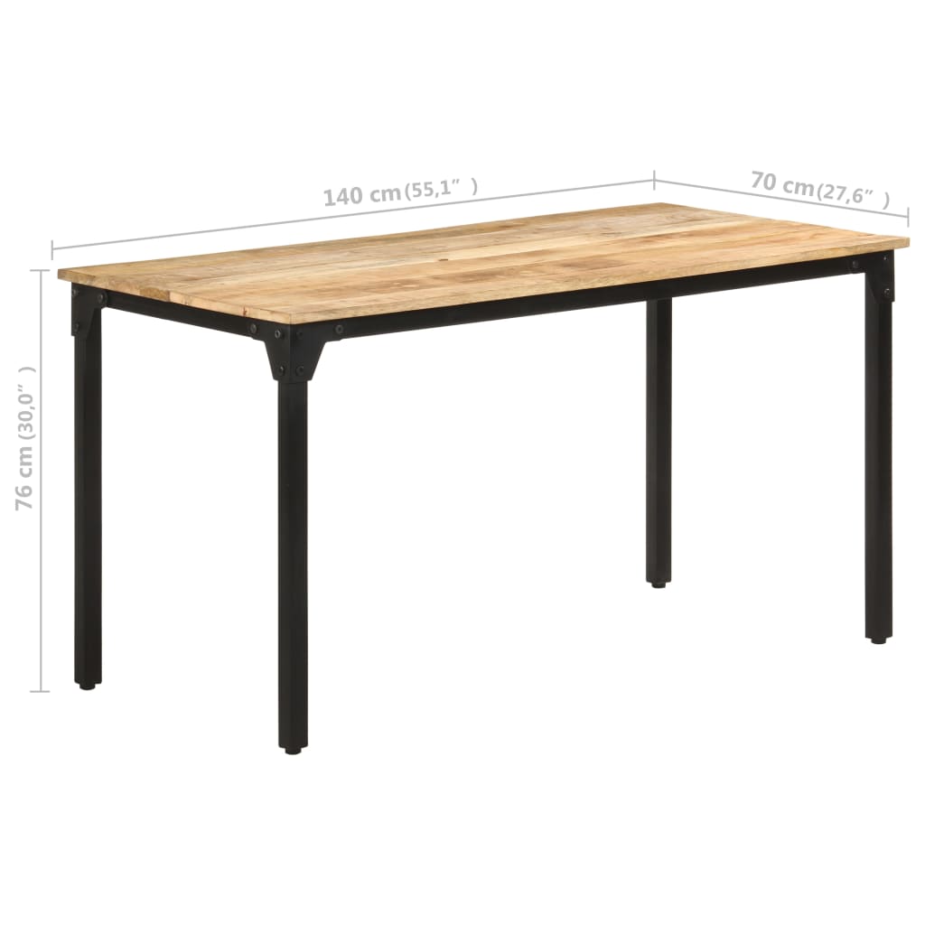 vidaXL Blagovaonski stol 140 x 70 x 76 cm od grubog drva manga