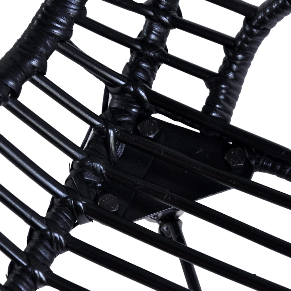 vidaXL Blagovaonske stolice od prirodnog ratana 6 kom crne