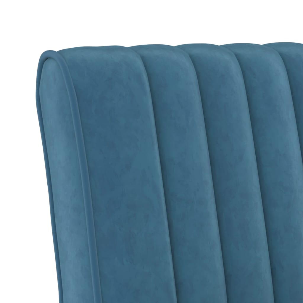 vidaXL Niska stolica plava baršunasta