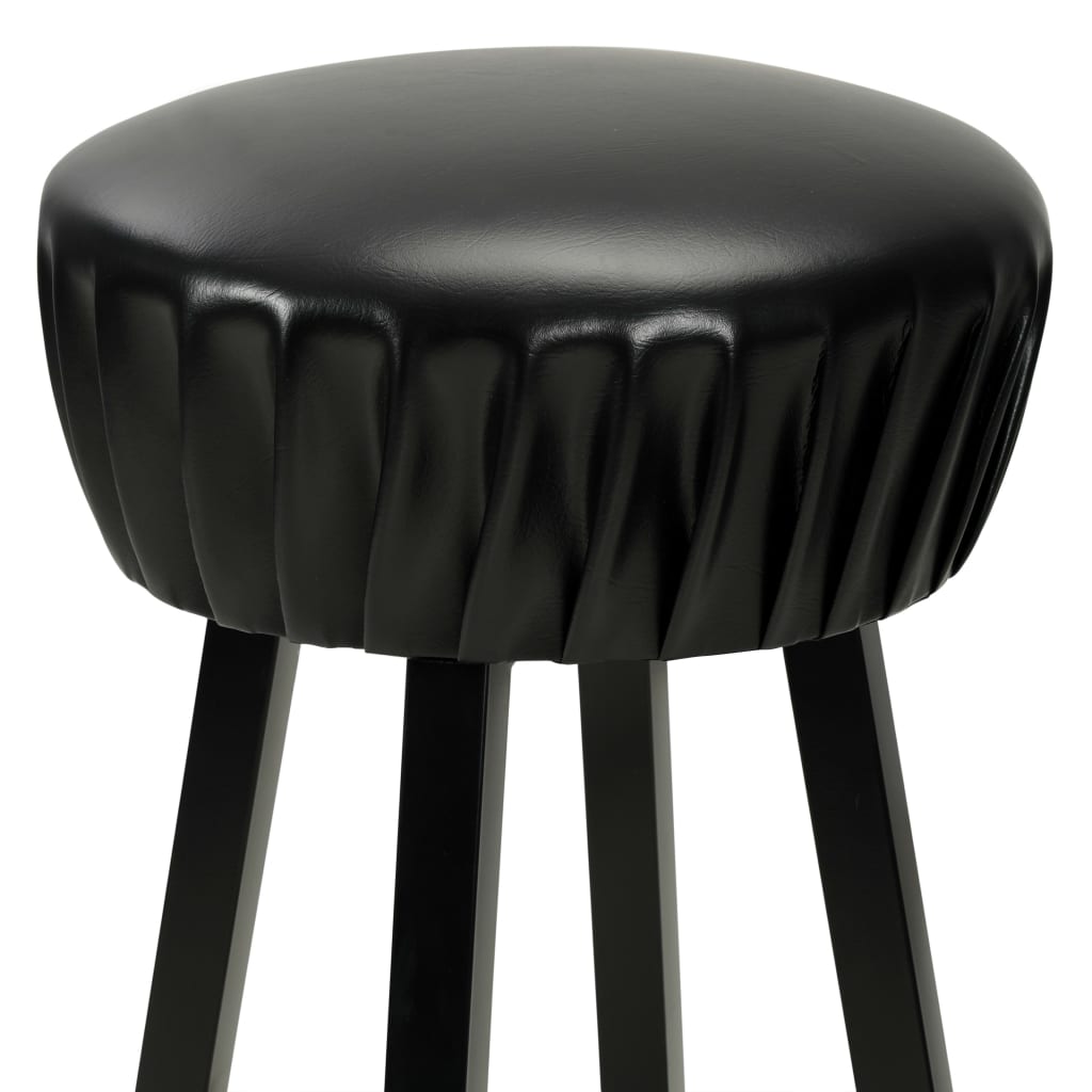 vidaXL Barske stolice od umjetne kože 2 kom crne