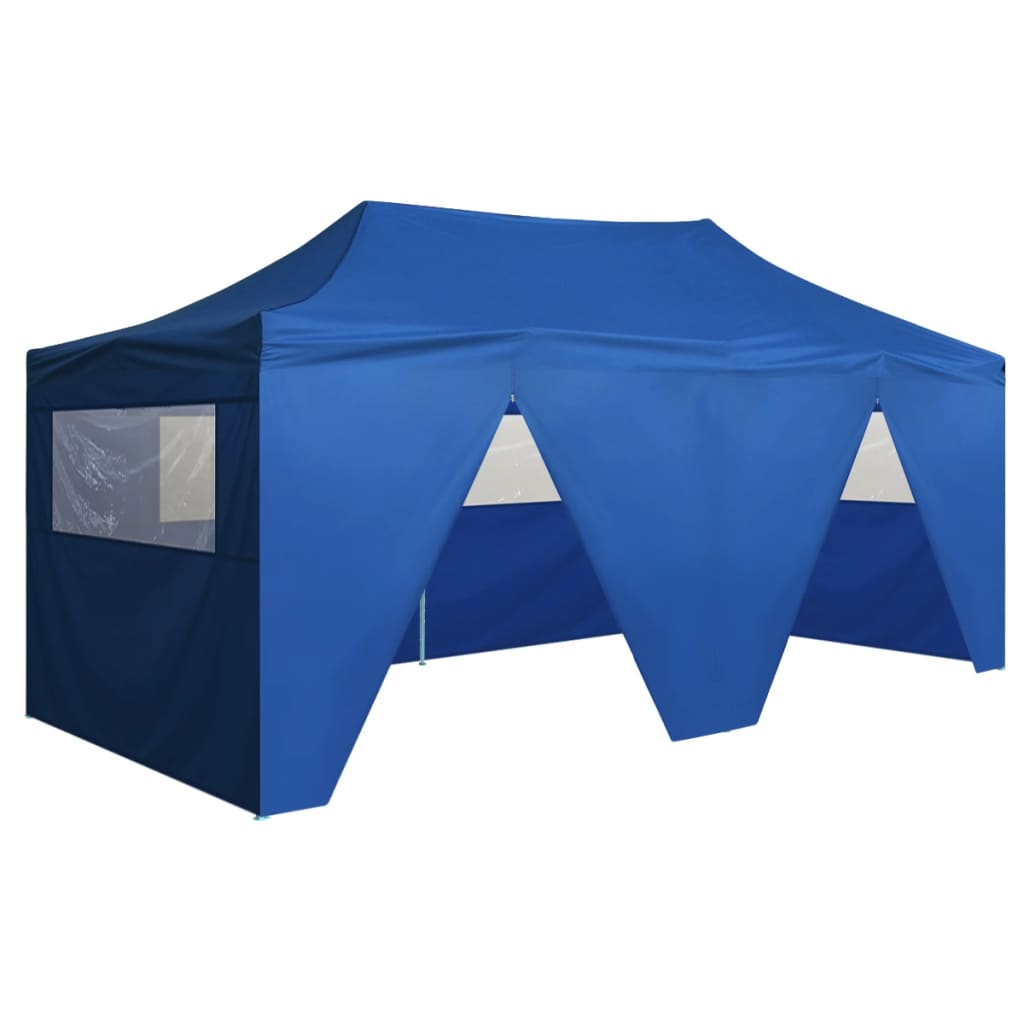 vidaXL Profesionalni sklopivi šator za zabave 3 x 6 m čelični plavi