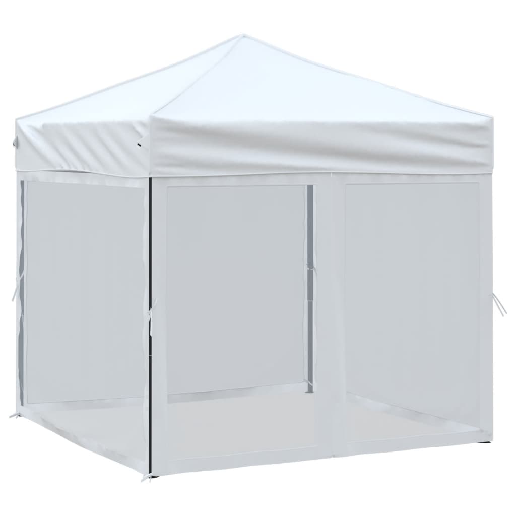 vidaXL Sklopivi šator za zabave s bočnim zidovima 2 x 2 m bijeli