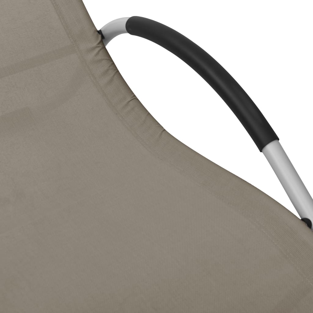 vidaXL Ležaljka za sunčanje od tekstilena smeđe-siva