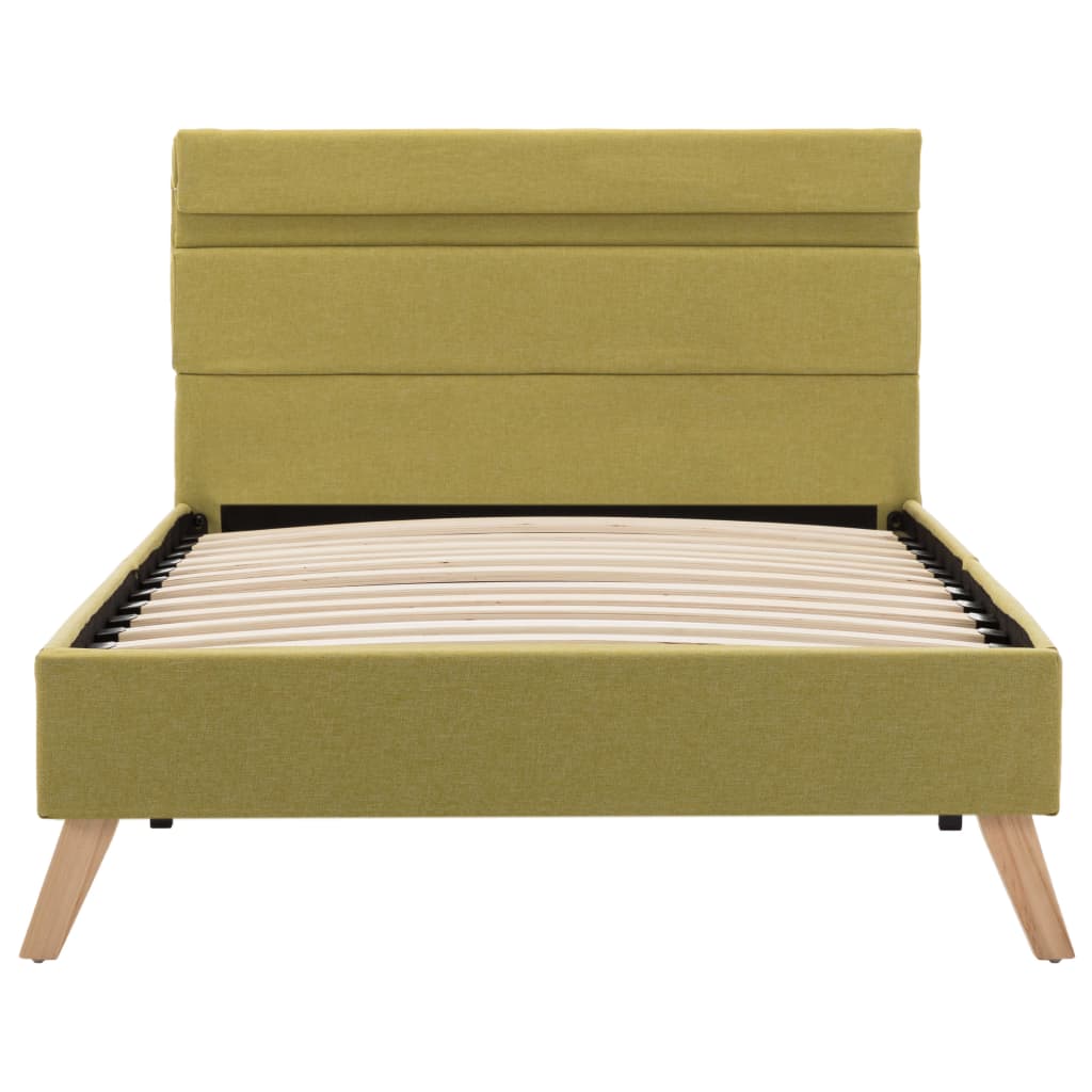 vidaXL Okvir za krevet od tkanine s LED svjetlom zeleni 90 x 200 cm