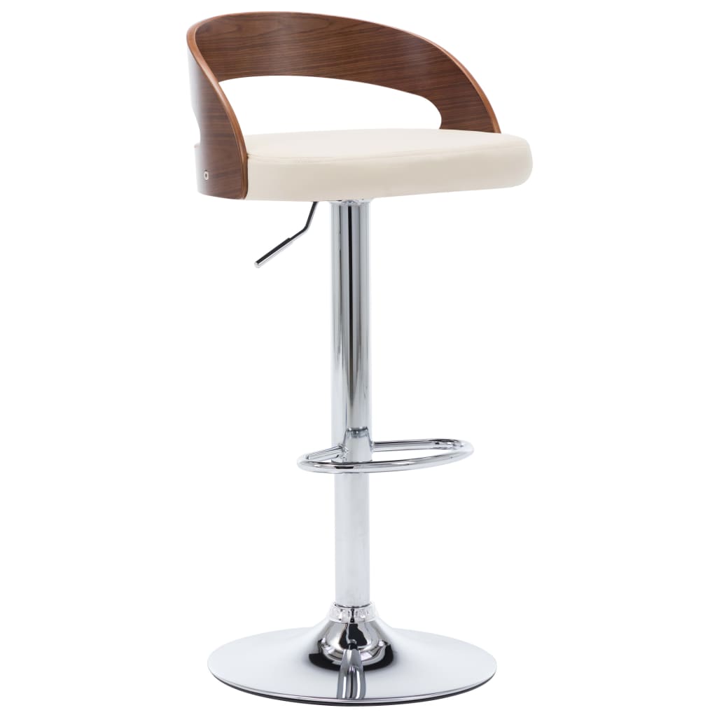 vidaXL Barske stolice od umjetne kože i savijenog drva 2 kom krem