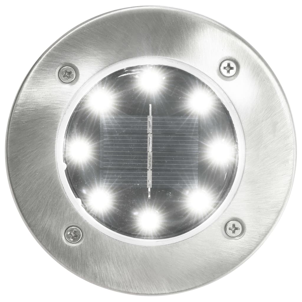 vidaXL Solarne podne svjetiljke 8 kom s LED žaruljama bijele