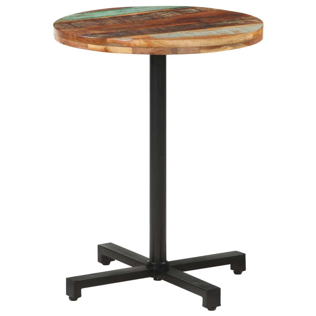vidaXL Bistro stol okrugli Ø 60 x 75 cm od masivnog obnovljenog drva