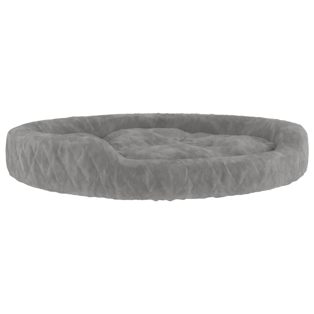 vidaXL Krevet za pse sivi 90 x 70 x 23 cm plišani