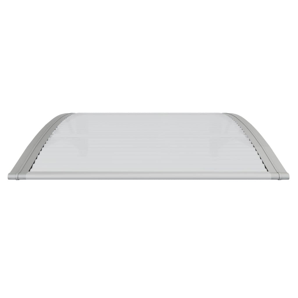 vidaXL Nadstrešnica za vrata siva i prozirna 100x75 cm polikarbonat