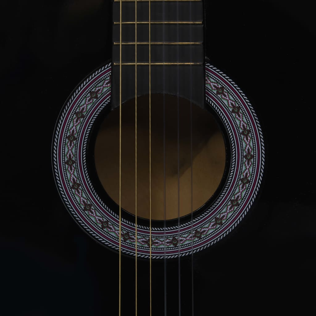 vidaXL Klasična gitara za početnike s torbom crna 3/4 36 "