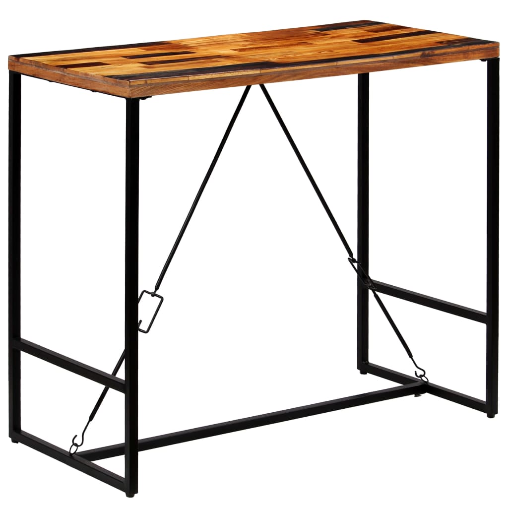 vidaXL Barski stol od masivnog obnovljenog drva 120 x 60 x 106 cm