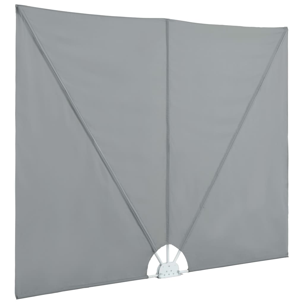 vidaXL Sklopiva bočna tenda siva 240 x 160 cm