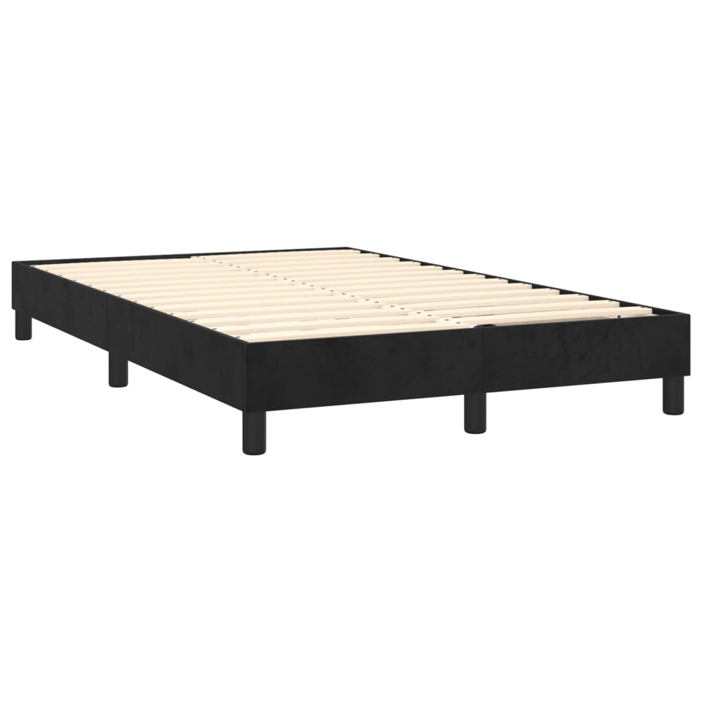 vidaXL Okvir za krevet s oprugama crni 120 x 200 cm baršunasti