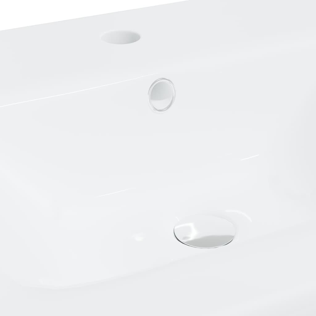 vidaXL Ugradbeni umivaonik sa slavinom 42x39x18 cm keramički bijeli