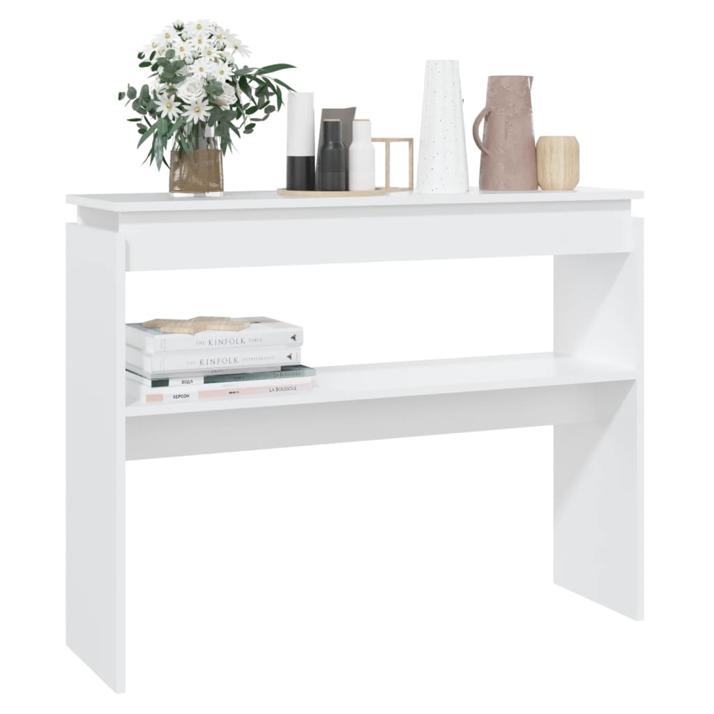 vidaXL Konzolni stol bijeli 102 x 30 x 80 cm od iverice