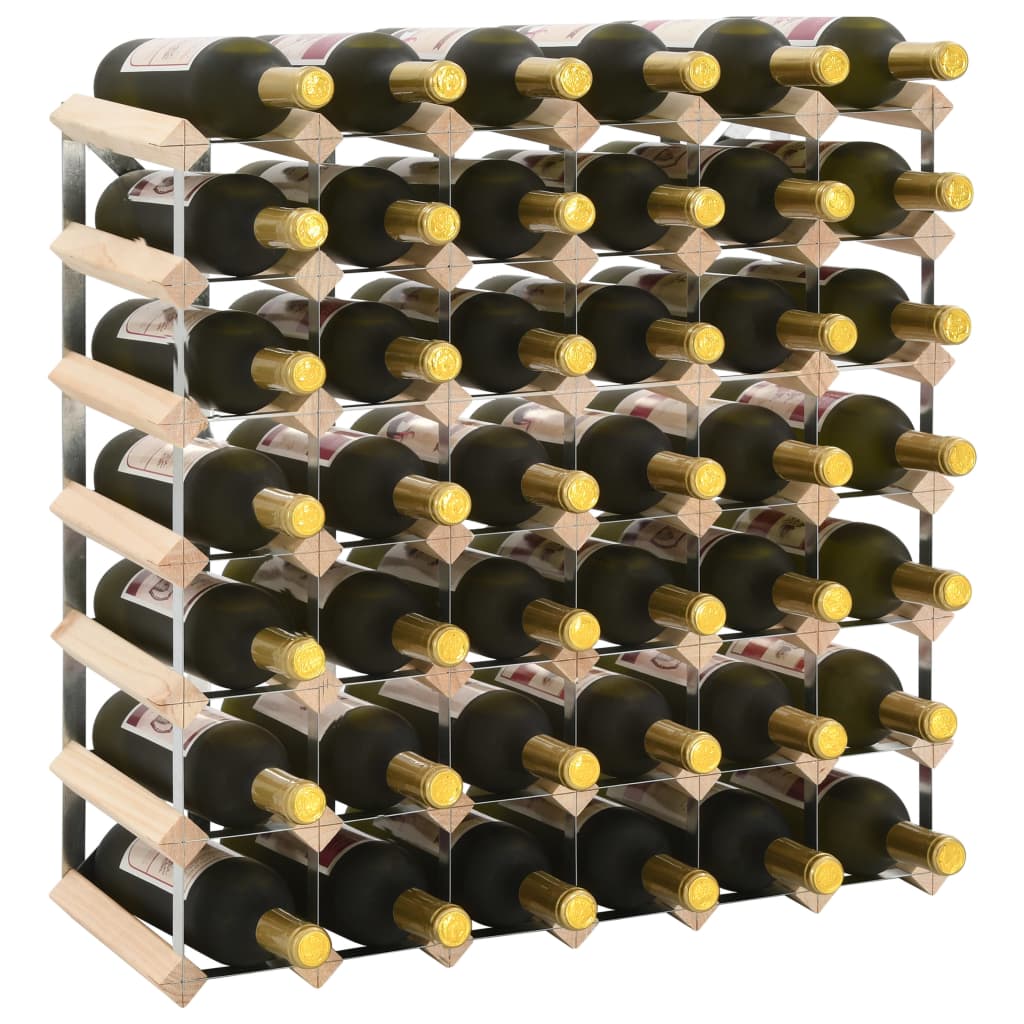 vidaXL Stalak za vino za 42 boce od masivne borovine
