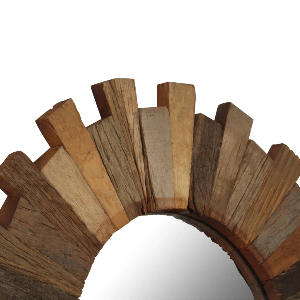 vidaXL Zidno ogledalo od masivnog obnovljenog drva 70 cm