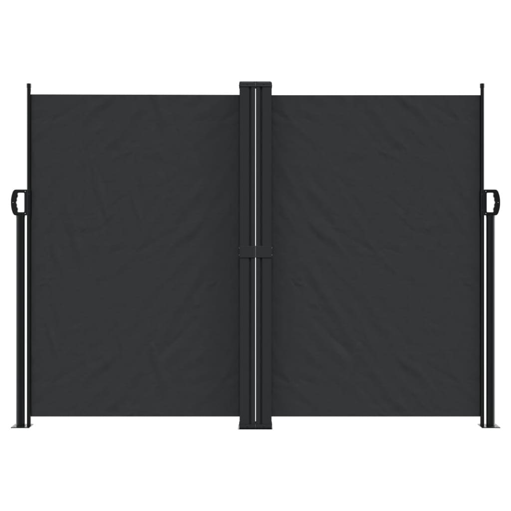 vidaXL Uvlačiva bočna tenda crna 180 x 600 cm