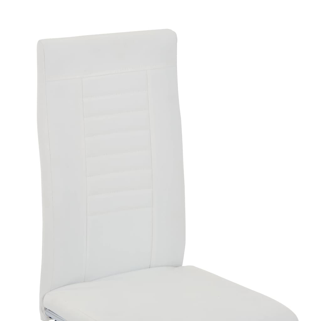 vidaXL 9-dijelni blagovaonski set od umjetne kože bijeli