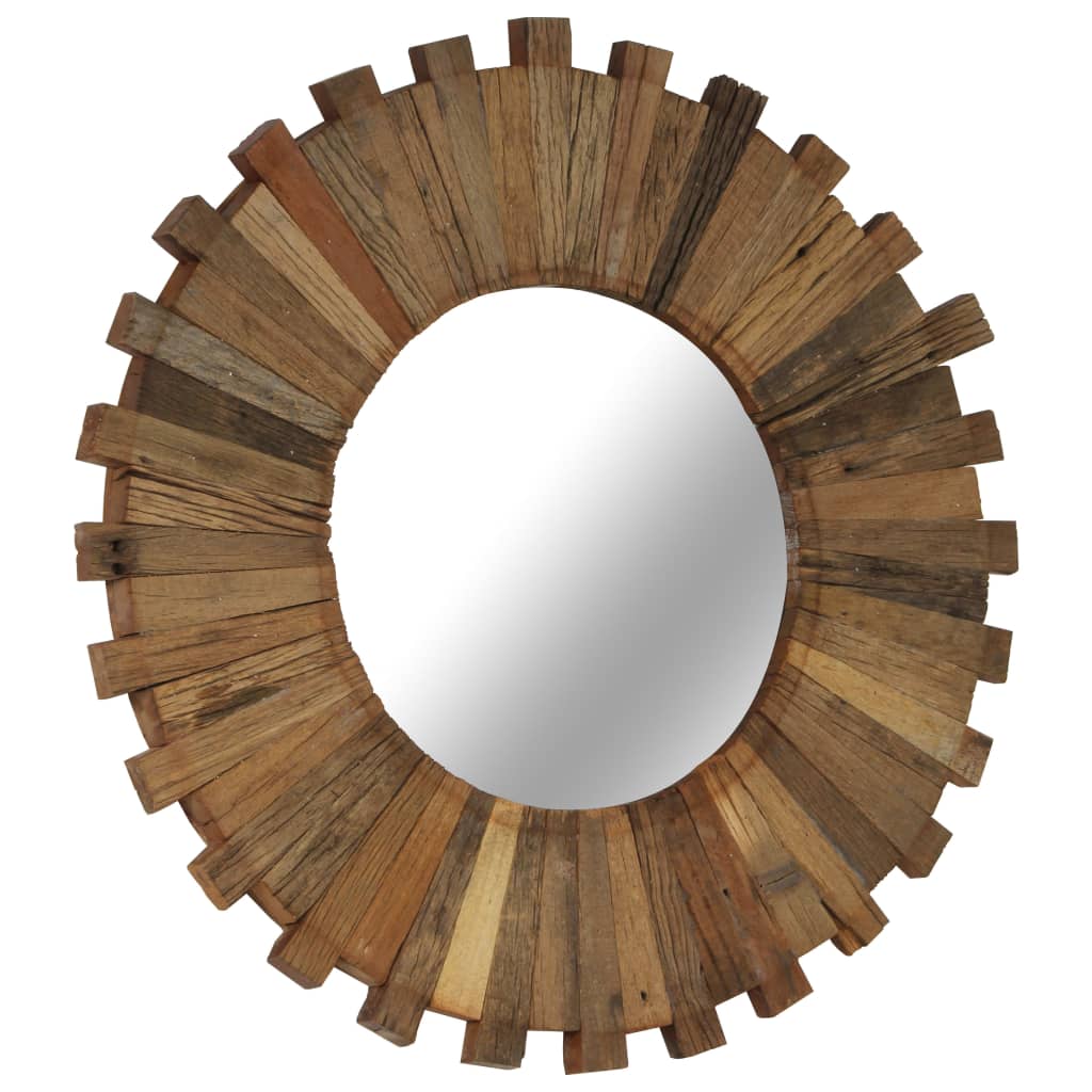 vidaXL Zidno ogledalo od masivnog obnovljenog drva 50 cm