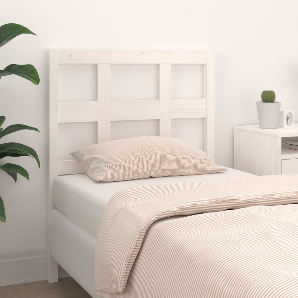 vidaXL Uzglavlje za krevet bijelo 105,5x4x100 cm od masivne borovine