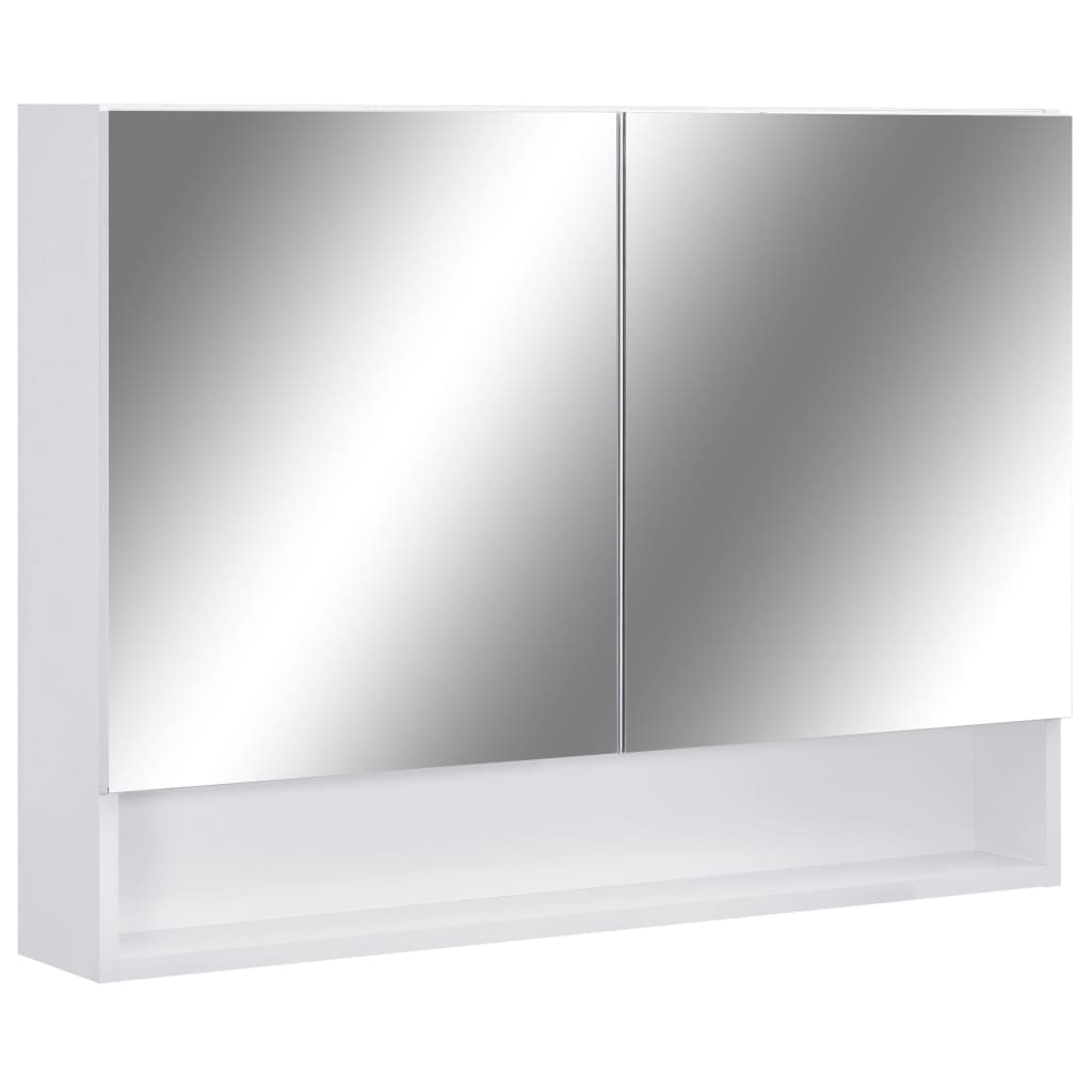 vidaXL LED kupaonski ormarić s ogledalom bijeli 80 x 15 x 60 cm MDF