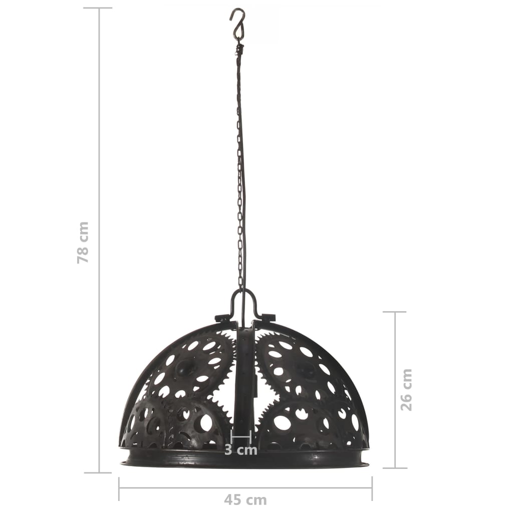 vidaXL Industrijska stropna svjetiljka s dizajnom lančanika 45 cm E27