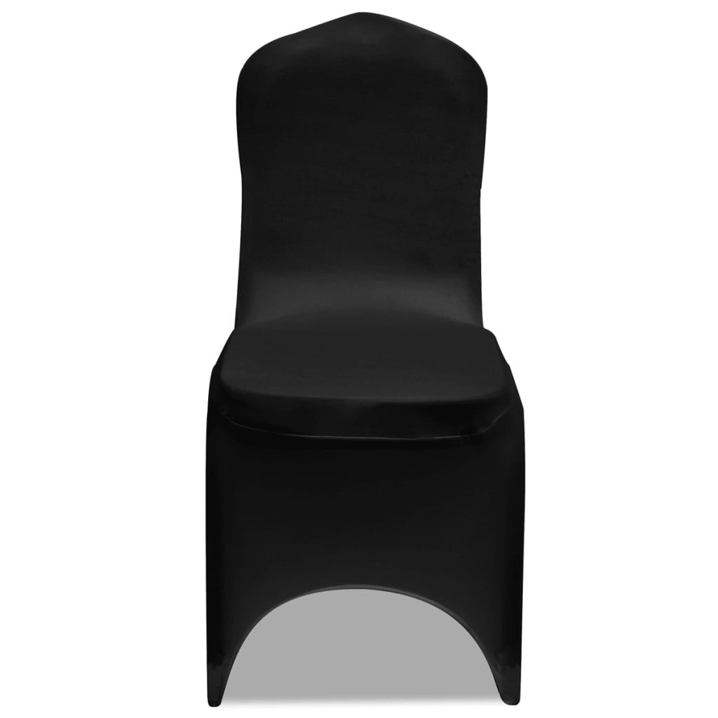 Crne rastežljive navlake za stolice 6 kom