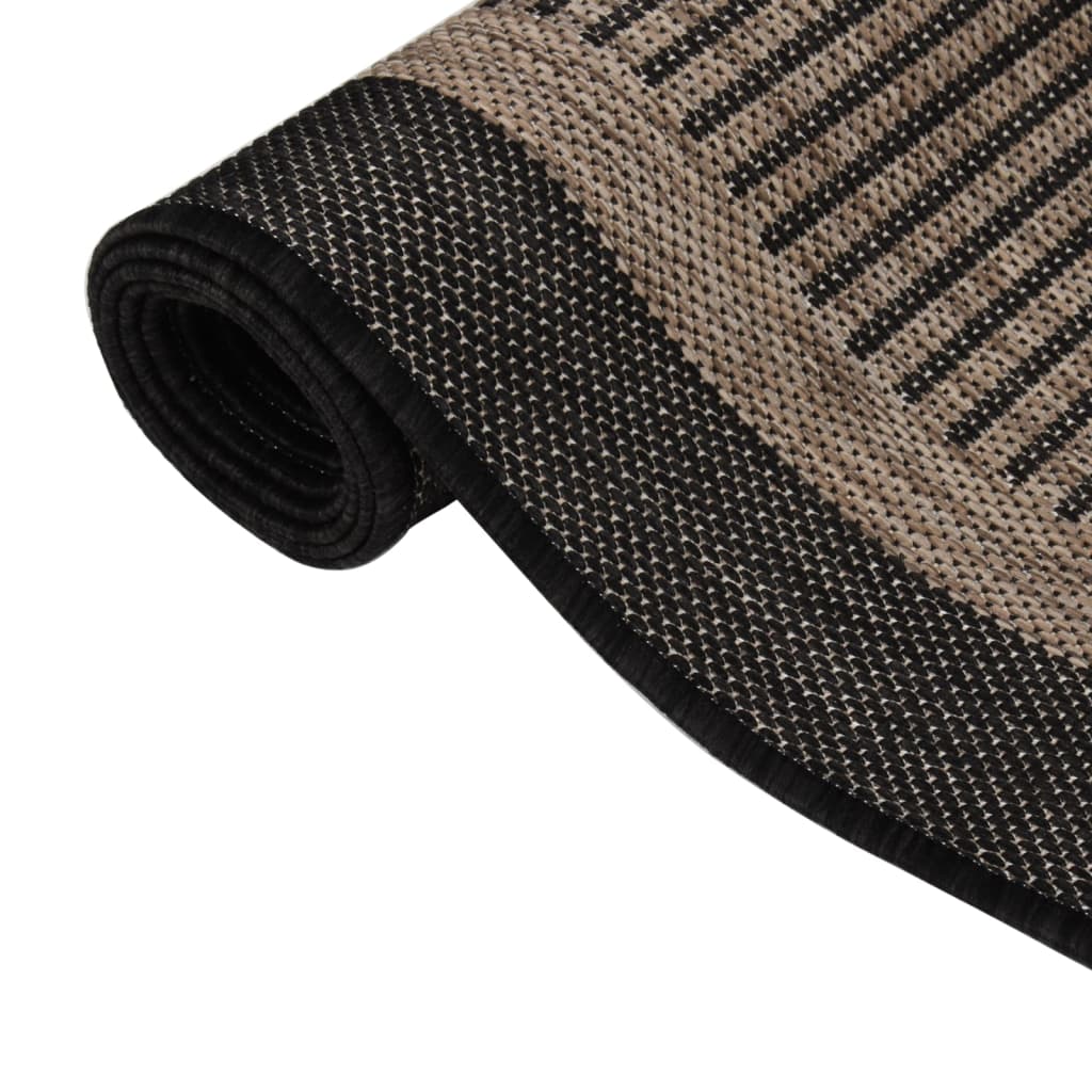 vidaXL Vanjski tepih ravnog tkanja 160 x 230 cm tamnosmeđi