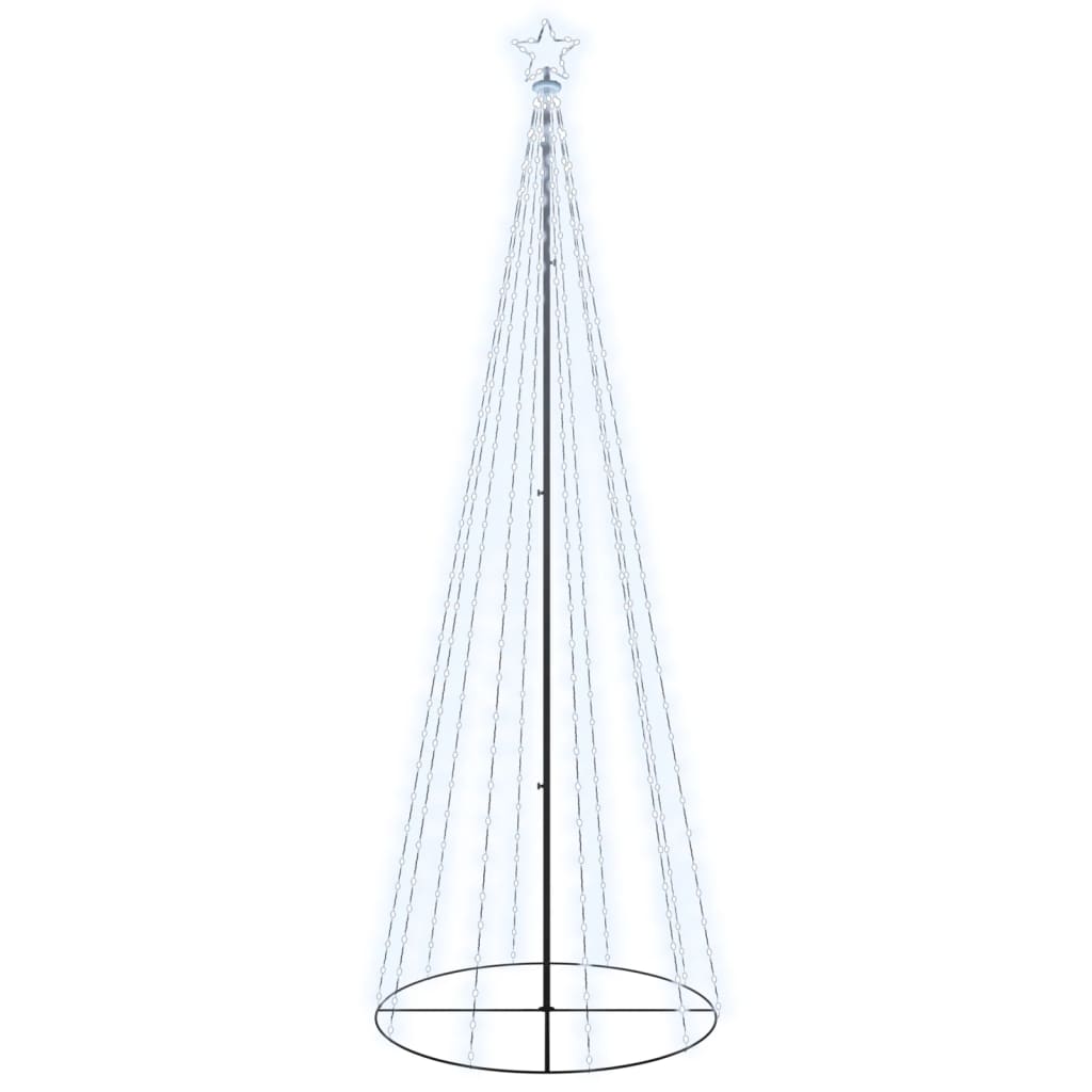 vidaXL Stožasto božićno drvce hladno bijelo 310 LED žarulja 100x300 cm