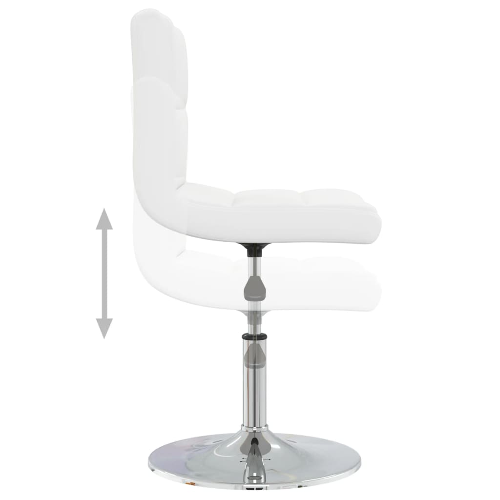 vidaXL Blagovaonska stolica od umjetne kože bijela